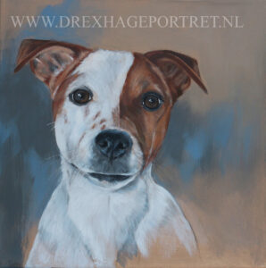 Acrylverf op doek, 40 x 40 cm. Verkocht