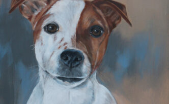 Acrylverf op doek, 40 x 40 cm. Verkocht